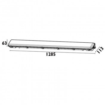 RADIANT 4FT VAPOUR PROOF KKB63 DOUBLE LED FITTING