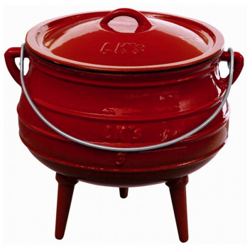 RED ENAMEL COOKING POT NO3 7.8L