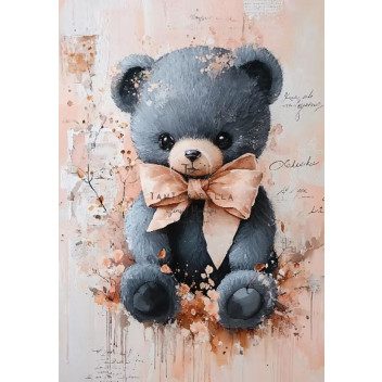 TENDER TEDDY DECOUPAGE A4