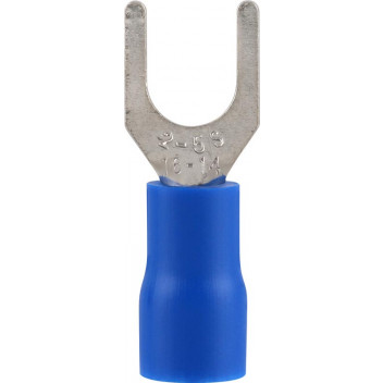 RUWAG PRE-INS SPADE TERMINAL BLUE 6MM 25 PER PACK