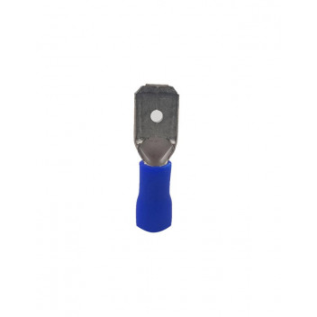 HELLERMANN 2DM BLUE MALE CABLE LUG 6.35 10PIECE