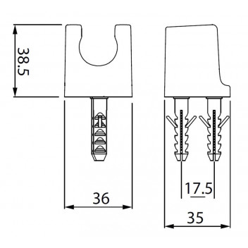 COBRA SQUARE CHROME WALL BRACKET