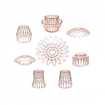 OLITE ROSE GOLD SHAPE CHANGING E27 WIRE PENDANT 370MM