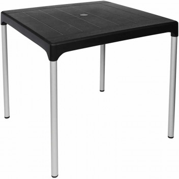 CHELSEA BLACK POLYPROPYLENE TABLE 800X735X800MM