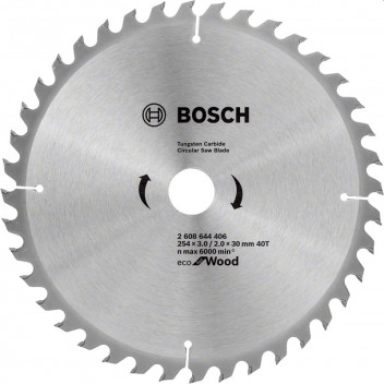 BOSCH ECO WOOD SAW BLADE 254X30X3.0/2.0MM 40TEETH