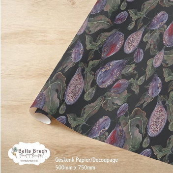 WRAPPING PAPER MIDNIGHT FIGS 500X750MM