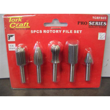 TORK CRAFT ROTARY FILE SET 5 PIECE
