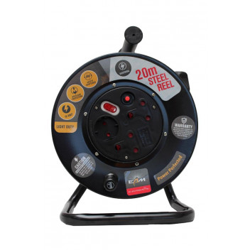 ELECTRICMATE STEEL 20M EXTENSION REEL 10AMP