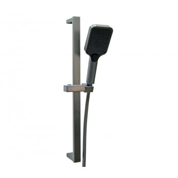 BLUTIDE RECTANGULAR 4-FUNCTION GUNMETAL SHOWER RAIL SET