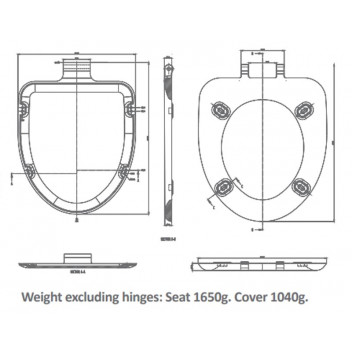 TOILET SEAT AND COVER WHITE DELUXE
