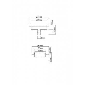 BRESCIA SHOWER CHANNEL 306 STAINLESS STEEL BLACK 250MM