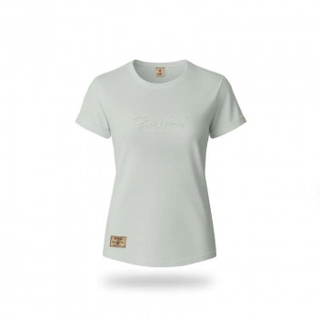 SAGE MELANGE EMBROIDERED LADIES T-SHIRT 2XLARGE