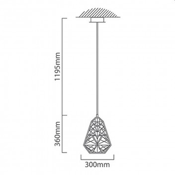 EUROLUX BLACK METAL PENDANT