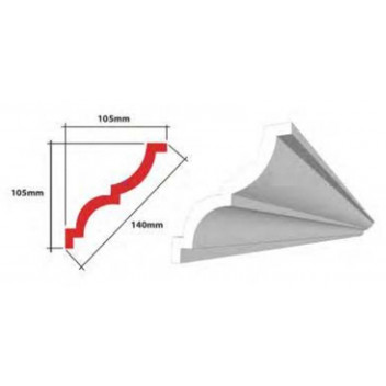 BIANCE CORNICE EPS 105MM X 105MM X 140MM 4 X 2M PER PACK
