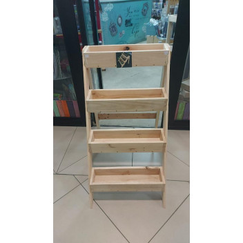 WOOD PLANT HOLDER 4TIER