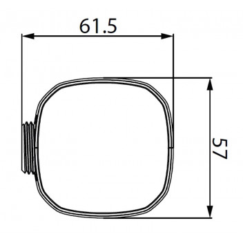 COBRA SQUARE CHROME WATER WAY WALL OUTLET