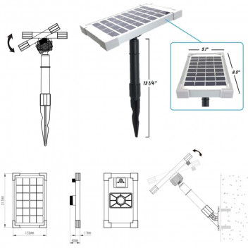 WATER HOUSE SOLAR AIR PUMP AIRSTONE/PANEL/CABLE/HOSE 3L/MIN