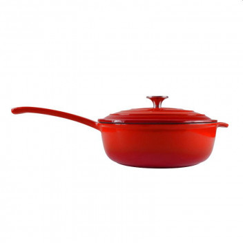 CHEF SAUCE PAN & LID (24CM)(C/I)(RED)