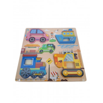 BOATS AND VEHICLES CRAFT KIDS PUZZLE 17X17CM