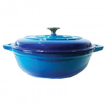 LKS BLUE ROUND CASSEROLE DISH 4L