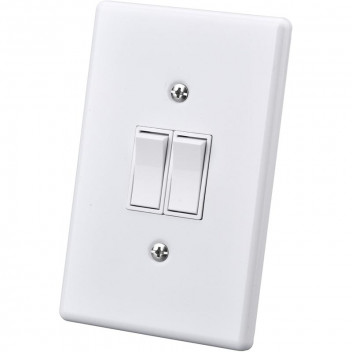 ELECTRICMATE WHITE 2LEVER 2WAY STEEL SWITCH 50X100MM