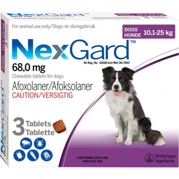 NEXGARD TABLET 10.1 - 25KG 3G 3 PER PACK