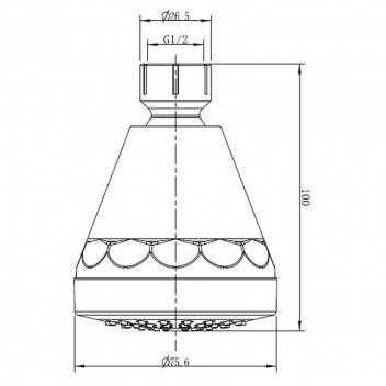 COBRA ZAMBEZI CHROME TRIANGULAR SHOWER HEAD