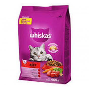 WHISKAS JUNIOR DRY BEEF CAT FOOD 900G