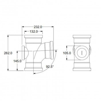 EUROCELT SUNRIDGE SV 110MM JUNCTION 90DEG AH EUROFIT