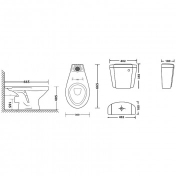 BETTA MANHATTAN FRONT FLUSH SOFT CLOSE TOILET SUITE