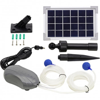WATER HOUSE SOLAR AIR PUMP AIRSTONE/PANEL/CABLE/HOSE 3L/MIN