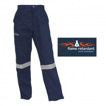 REFLECTIVE NAVY FLAME ACID RESIST D59 PANTS NO40