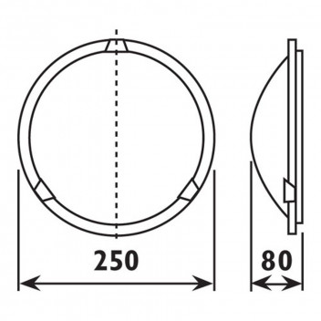 RADIANT ROUND FROST CHROME CLIPS CEILING LIGHT 1XE27 250MM