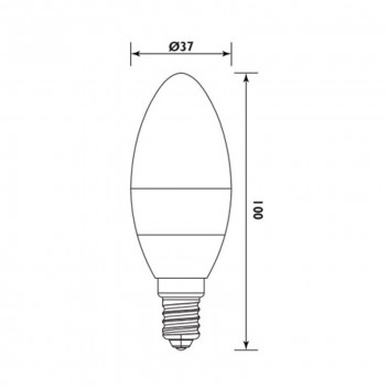 EUROLUX DAYLIGHT CANDLE LED BULB E14 6W 240V