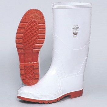 PINNACLE WAYNE GUMBOOT WHITE AND RED N0 10
