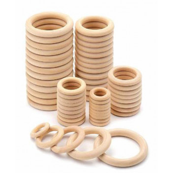 WOODEN CRAFT RINGS 40MM 2PP