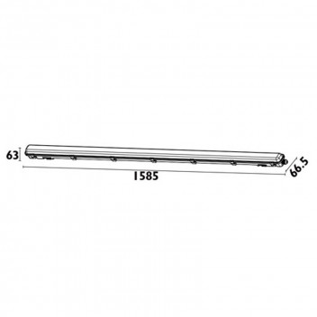 RADIANT 5FT VAPOUR PROOF KKB64 SINGLE LED FITTING