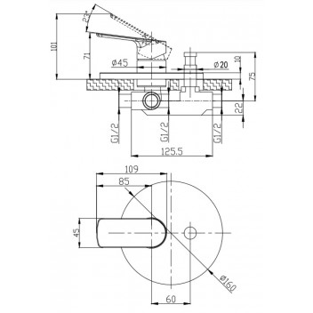 BIJIOU SATIN NICKEL SAVOLE CONCEALED DIVERTER BATH AND SHOWER MIXER