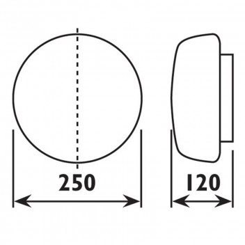 RADIANT ROUND WHITE CHEESE CAKE CEILING LIGHT 230V