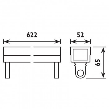 RADIANT 2FT OPEN CHANNEL KKA12 LED SINGLE FITTING