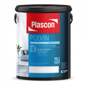 PLASCON SUPER ACRYLIC POLVIN WHITE 5L