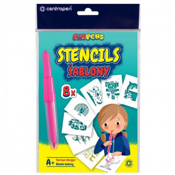 MIXED DESIGN KIDDIES STENCIL 5PIECE