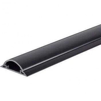 GREY HALF MOON TRUNKING WITH DOUBLE SIDED TYPE 50MM X 15MM X 2M