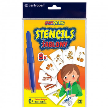 JUNIOR DESIGN KIDDIES STENCIL 8PIECE