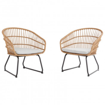 BALCONY CHAIR SET 82509567    2XSTEEL WICKER  NATERIAL