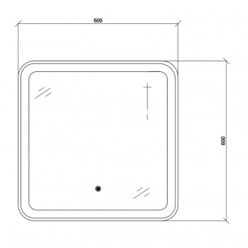 CLEAR CUBE LED MIRROR