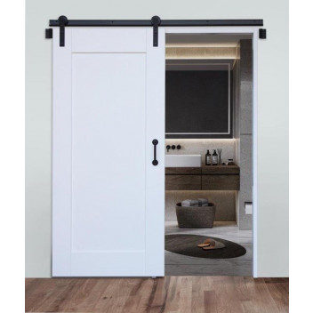 ALPINE WHITE 2 SIDES BARN DOOR INCLUDING TRACK, ACCESSORIES AND HANDLES 2050X930