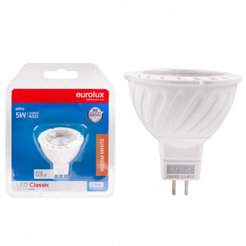 EUROLUX LED CLEAR PREMIUM MR16 GU5.3 5W 3000K