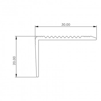 STAIRNOSING RETRO FIT M TRIM   30MM  2.5M