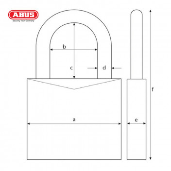 ABUS YELLOW BRASS MARINE BLISTER PADLOCK 30MM